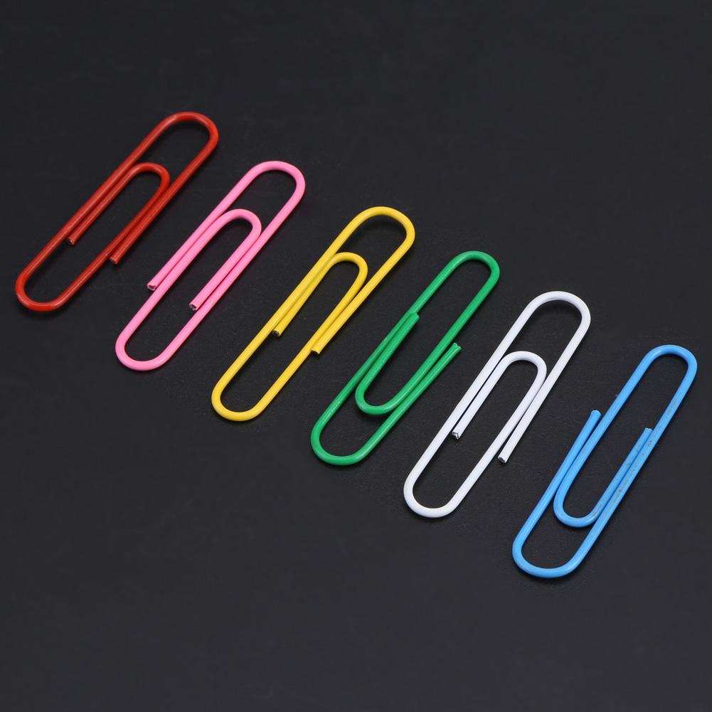 Colorful Paper Clips, Large   Color Metal Clips for Decoration Neatly Organizing Files with Convenient Storage Box