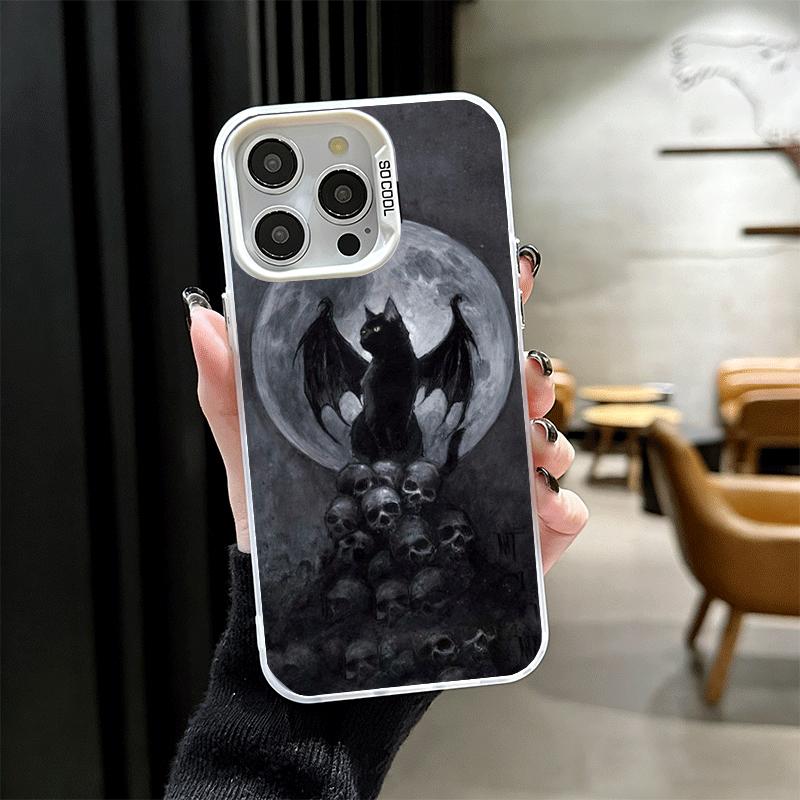 

Черная кошка-ведьма Эстетика Ударопрочный чехол для телефона для iPhone 17 Air 16 16E 15 Pro Max 14 Plus 13 Mini 12 Задняя крышка Защита от падений Веселый iPhone 16 Pro