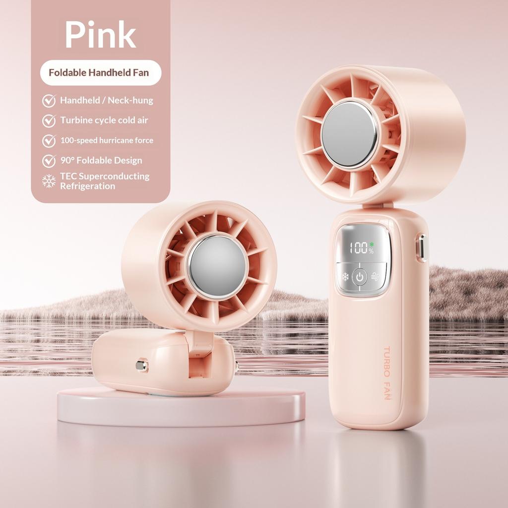 Halbleiterkühlung Hohe Geschwindigkeit Handventilator USB Mini Tragbar Aufladen Faltbar Heftig Kleiner Ventilator