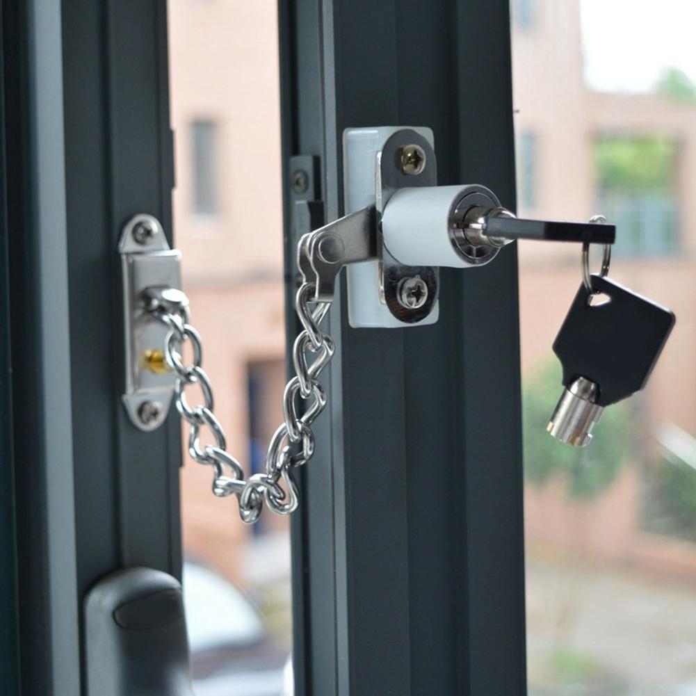 Stainless Steel Anti Theft Door Chain Lock Children Safety for Aluminum Alloy Window