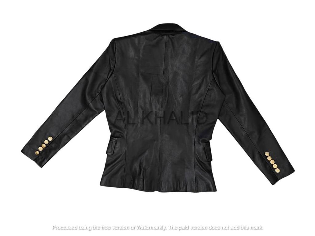 Black Women Genuine Lambskin Soft Leather Blazer Handmade Stylish Formal Design