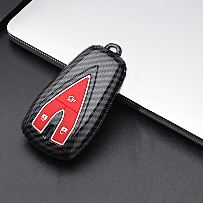 Carbon Fiber ABS Car Key Case Cover Shell for Changan UNIT UNIK CS35PLUS CS55 PLUS CS75 PLUS Oshan X7 X5 Car Accessories