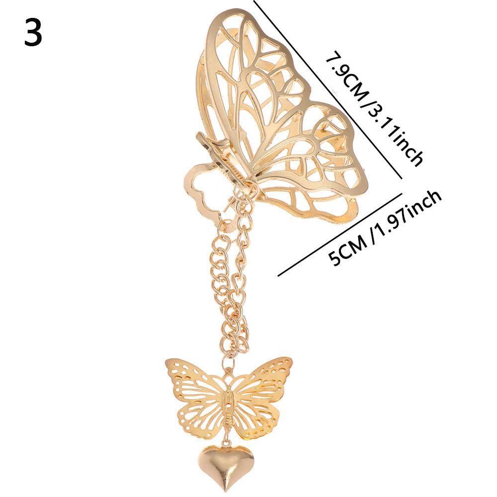 

Pins Styling Tools Elegant Headwear Hollow Out Barrettes Butterfly Tassel Metal Hairgrip Hair Claws 3