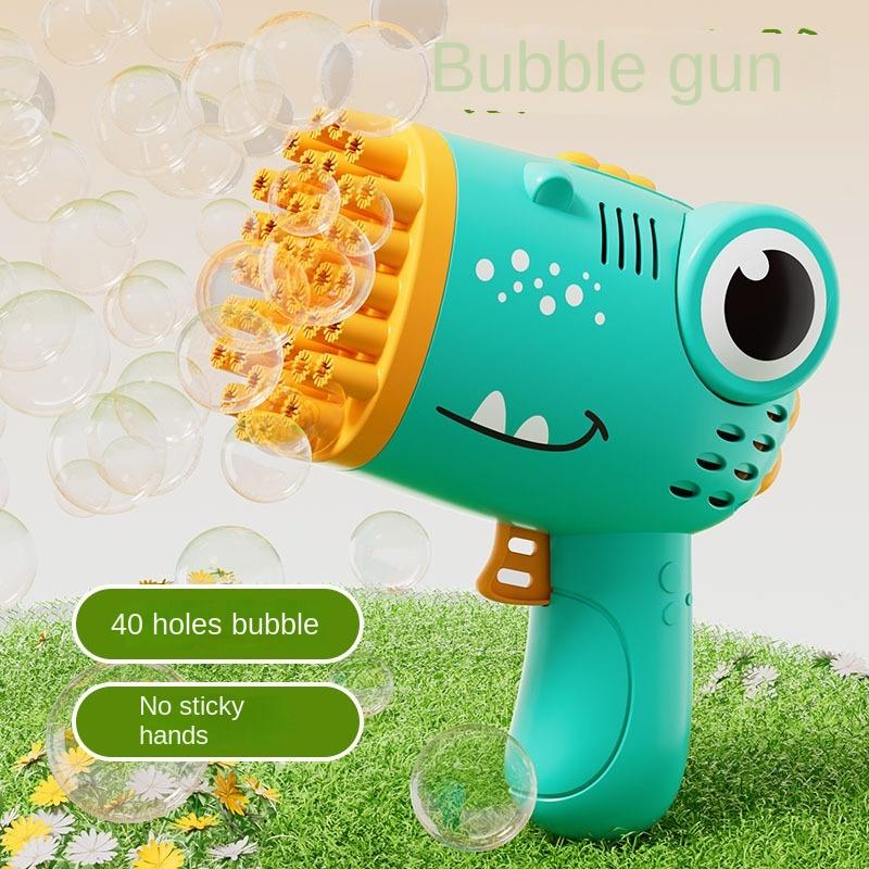 Dinosaur Bubble Gun Automatic Blowing Soap Handheld Bubble Machine Cartoon Bubbles Gun  Kids Toys Summer Beach Bath Outdoor Toys