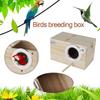 Wood Bird House Nest Birds Breeding Box 1/2 Holes Hanging Bird House Parrot Breeding Decorative Cages Pet Accessories for Home