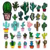 Broderie Informatique Cactus Broderie à Sequins Tissu Autocollant Sans Couture Dessin Animé Plante Verte Vêtements Chaussures Trou Patch Autocollant