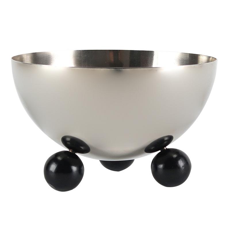 

Креативная металлическая полукруглая тарелка для фруктов на трех ножках, легкие роскошные украшения для обеденного стола, дизайнерская модель комнаты, журнальный столик, тарелка для закусок, аксессуары