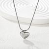 Elegant and Sweet Stainless Steel Gold-plated Heart Necklace for Women, Collarbone Chain Fashionable Holiday Party Gift Jewelry