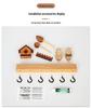Nordic No-Drill Solid Wood Key Hook for Entryway Wall