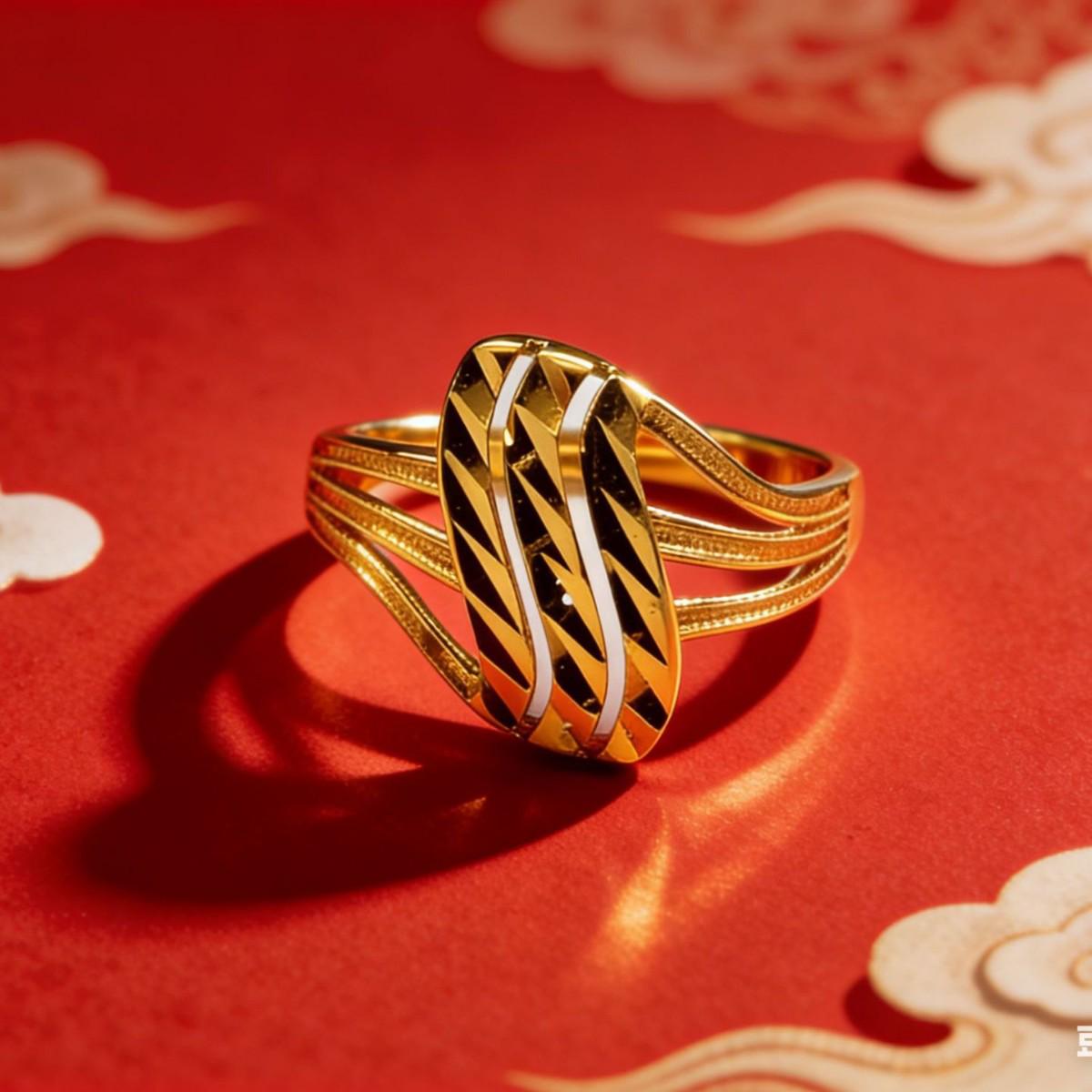 Fashionable Fire-Baked Sand Gold Wedding Ring – Classic, Hollow, Hot Seller Adjustable золотой