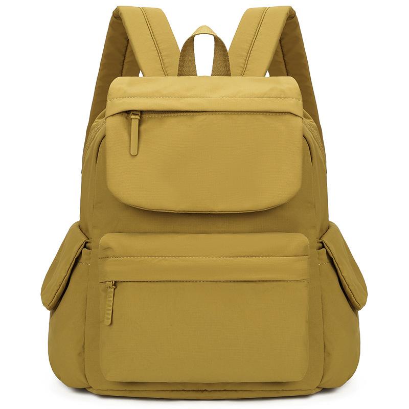 Sac à dos de couleur unie Léger Grande capacité pour unisexe