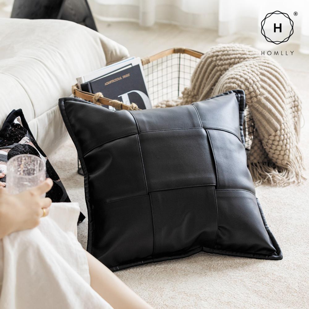 Homlly Noir Monochrome Decorative Pillow Cushion Cover (x2pcs)