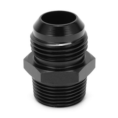 Fuel Line 12AN To 3 4NPT Adapter Fitting Straight Black Anodized Aluminum Replacement