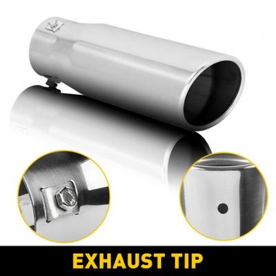Car Exhaust Tip Muffler Pipe Tail Coating Stainless Steel Silver Fit 1.4"-2.5"