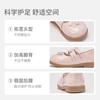 David Bella Girls' Leather Shoes Spring New Baby Sweet Princess Shoes Soft Bottom Silver Children's Single Shoes