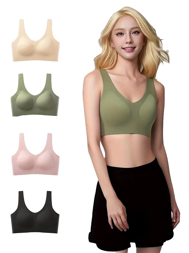 

Kevis Комплект Беспроводной Ночи 7x Поддерживает Сосок Остается в 3D Содержащий Боковой Боковой Комплект XXL 4 предмета Бюстгальтеры, Бюстгальтеры, Бесшовный, Ультралегкий, Дышащий,