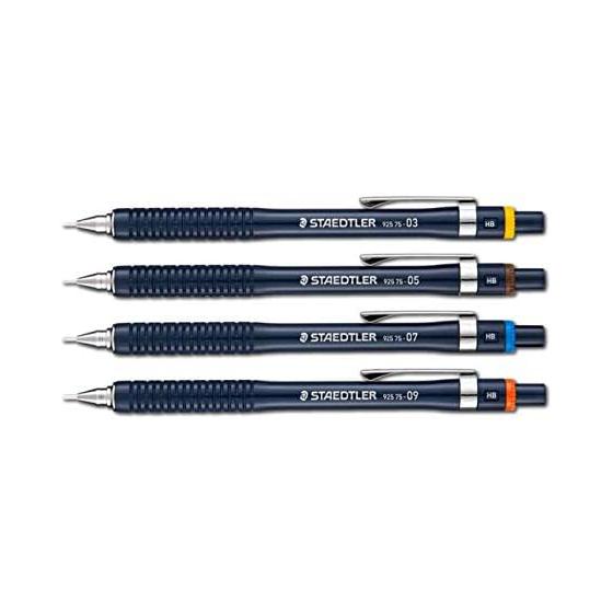 Staedtler Drafting Mechanical Pencil Set, 0.3+0.5+0.7+0.9mm, 925-75, 4 Assorted Sizes, Knock Type