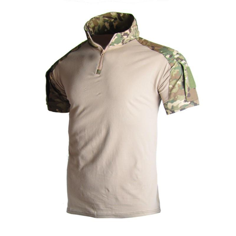 Hanye Outdoor Camouflage Suit Frog Training Short-sleeved Breathable T-shirt Short Coat