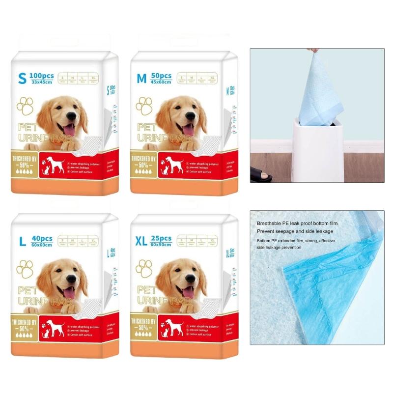 Dog Diaper Pad Disposable Pet Training Pee Mats Pet Pee Pad High Absorbent Mats Baby Dog Pee Absorb Mats