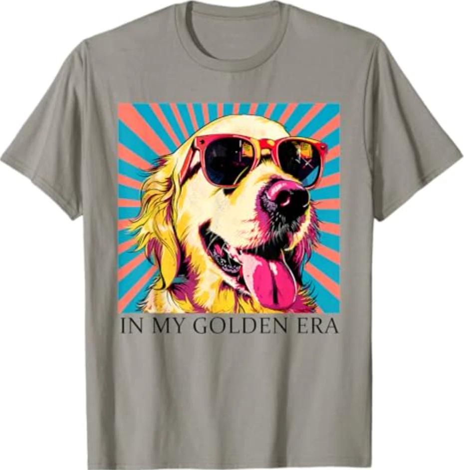 in My Golden Retriever 70s Era Funny Retriever Graphic T-Shirt M