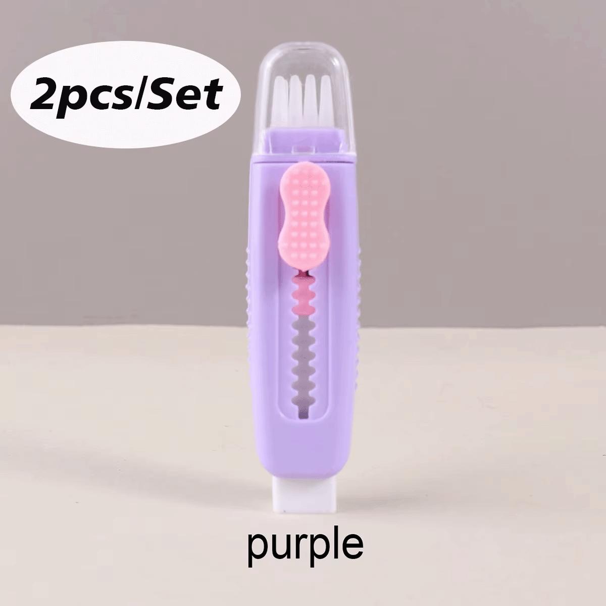 

Cute push-pull eraser set,creative macaroon color, push-pull portable student office stationery, fashionable learning supplies