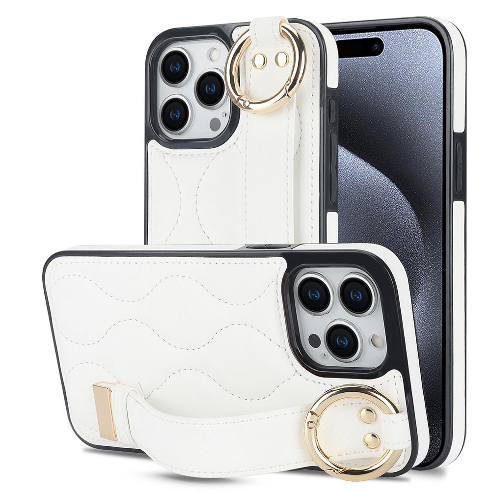 PU Leather Ring Wrist Strap Phone Case for IPhone 15 14 Plus 13 12 Mini 11 Pro Max X XS XR 7 8 Plus Holder Shockproof Cover