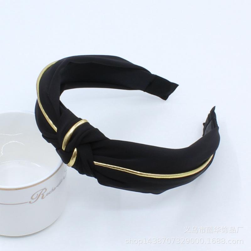 Fabric headband female Yiwu headdress jewelry autumn and winter feeling wide edge versatile high skull top headband hairpin