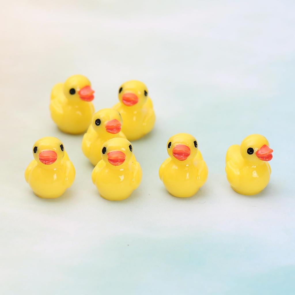 SELECOCO Miniature Ducks Set of 10 Terranium Gardening Dollhouse Garden DIY Decoration Figure Ornament