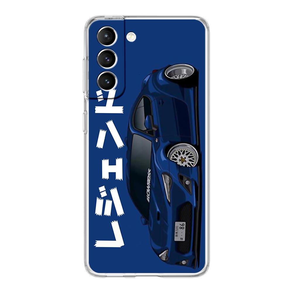 JDM Tokyo Drift Sportwagen Handyhülle Für Samsung Galaxy S22 S21 S20 FE Ultra 5G S10 S10E S9 S8 Plus Note 10 20 Weiche Klare Hülle