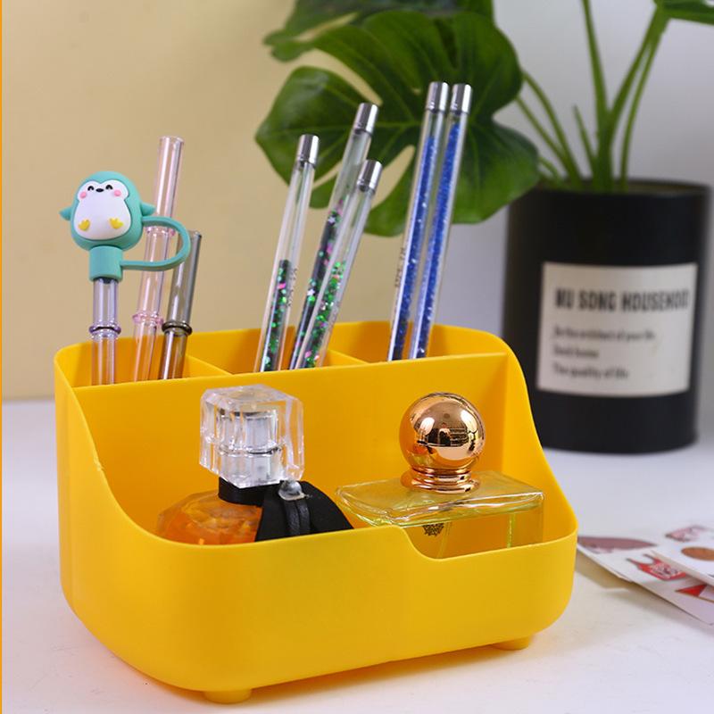 Stolní držák na pero Kawaii Velkokapacitní roztomilý úložný box na psací potřeby Kreativní kreslený držák na tužky Ins organizér na stůl pro dívky