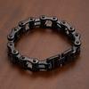 1Pcs Men's Stainless Steel Bracelet Creative Imitation Bicycle Chain Bracelet Trendy Punk Style Daily Wear Accessories