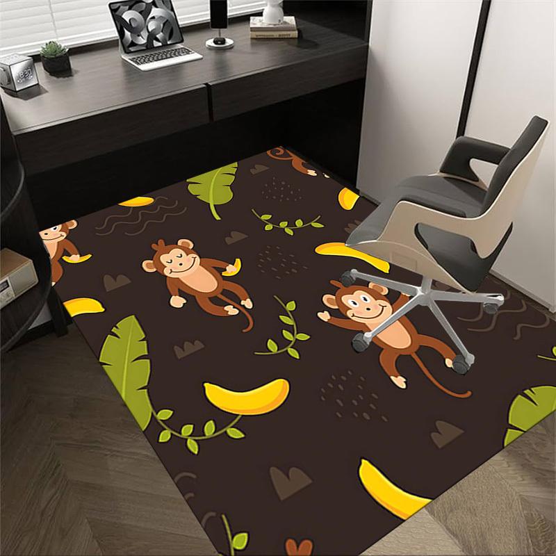 1PC Monkey Banana Extra Large Non-Slip Floor Carpet, Office, Family, Bedroom, Studio - Large Area Rug Indoor Rugs, Vibrant Colors-W266