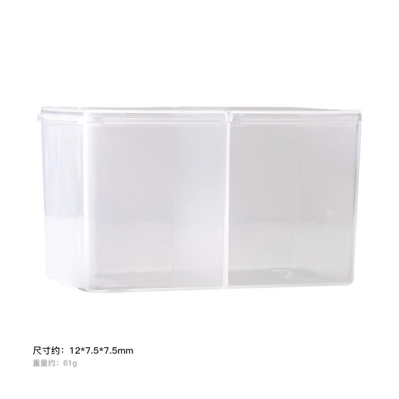 Nail Tool Cotton Pad Organizer Clear Plastic Storage Box Pads Swabs Home Use