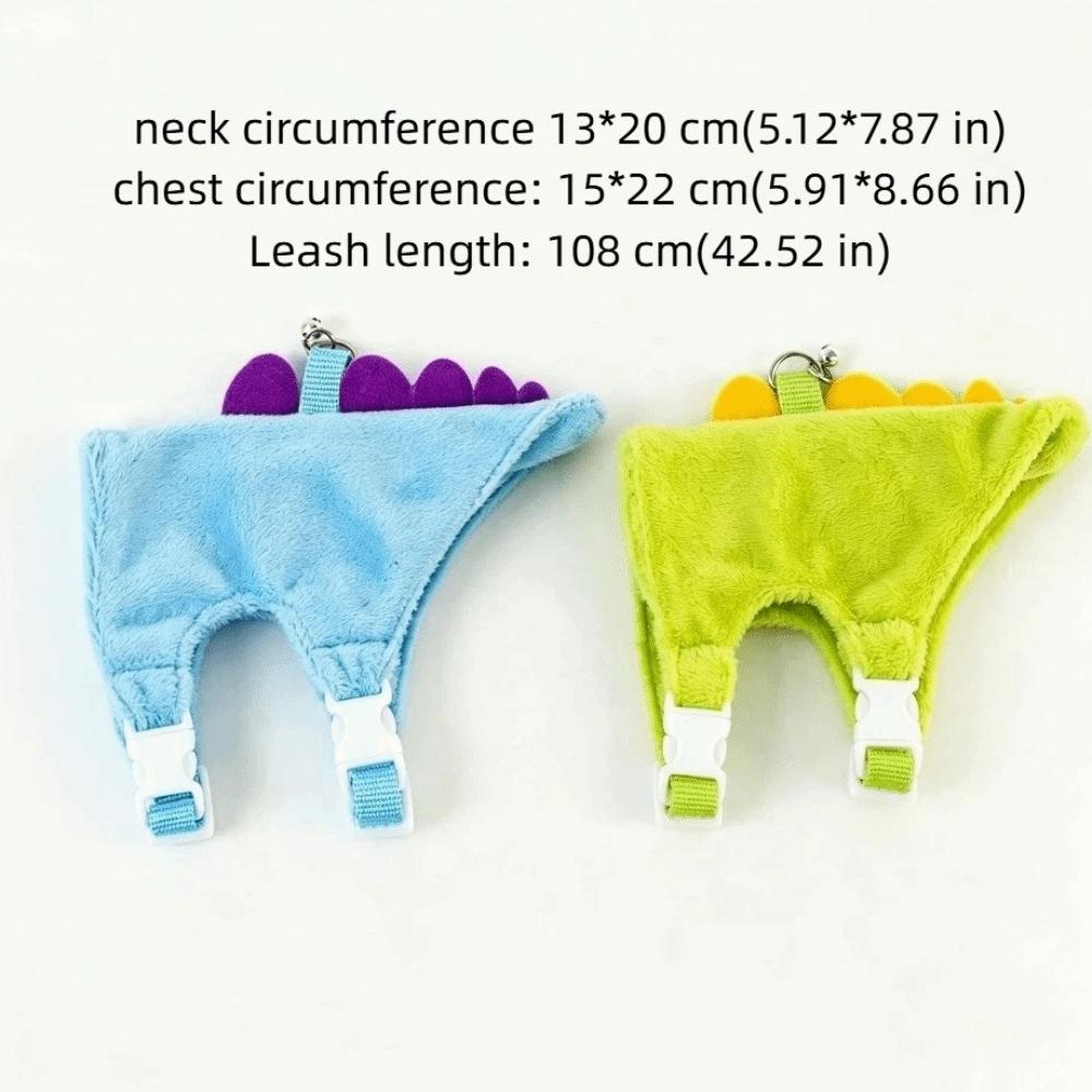 Cartoon Hamster Chest Strap Dinosaur Theme Guinea Pig Traction Vest Small Pet Harness Leash Travel