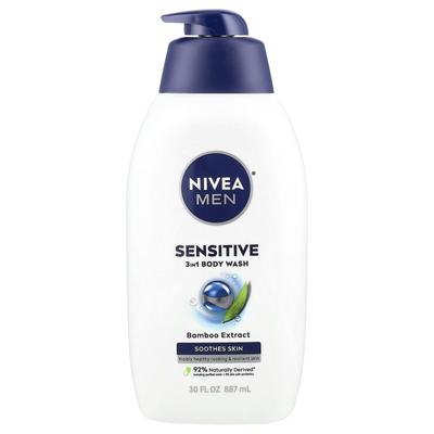 Men's Sensitive 3 in 1 Body Wash, Bambusextrakt, 30 fl oz (887 ml)