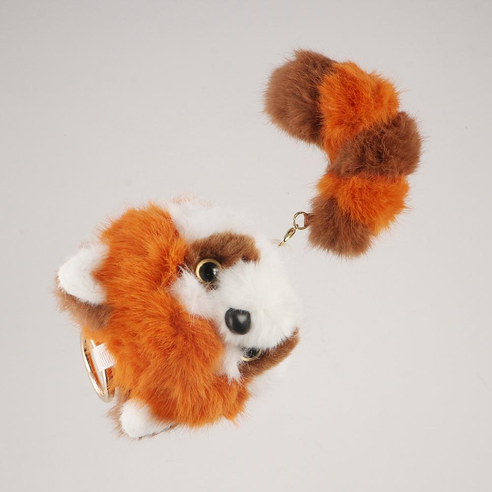 Plush Stuffed Pulling Tail Panda Plush Pendant Cartoon Red Panda Plushies Pendant  Couple