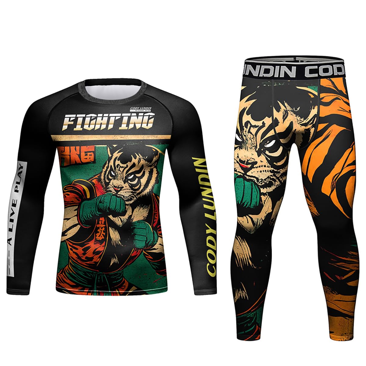 

Sports Underwear Compression Top Sports Printed Power Stretch Training Wear for and Winter Set [ORBU] Men s Set + Tights/Spats, Design, Undershirt,