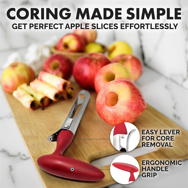 Premium Apple Corer and Slicer Tool Fruit Remover Pear Bell Pepper Coconut Pineapple Durable Kitchen Tool Portable App Cutter