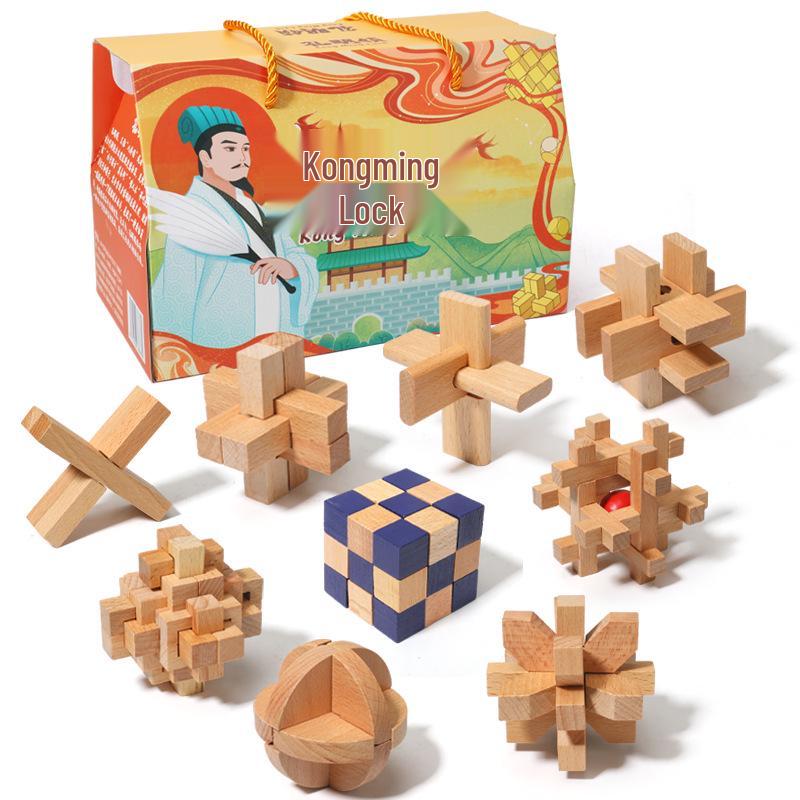 

Luban Lock Wooden Magic Cube Educational Puzzle Toy for All Ages