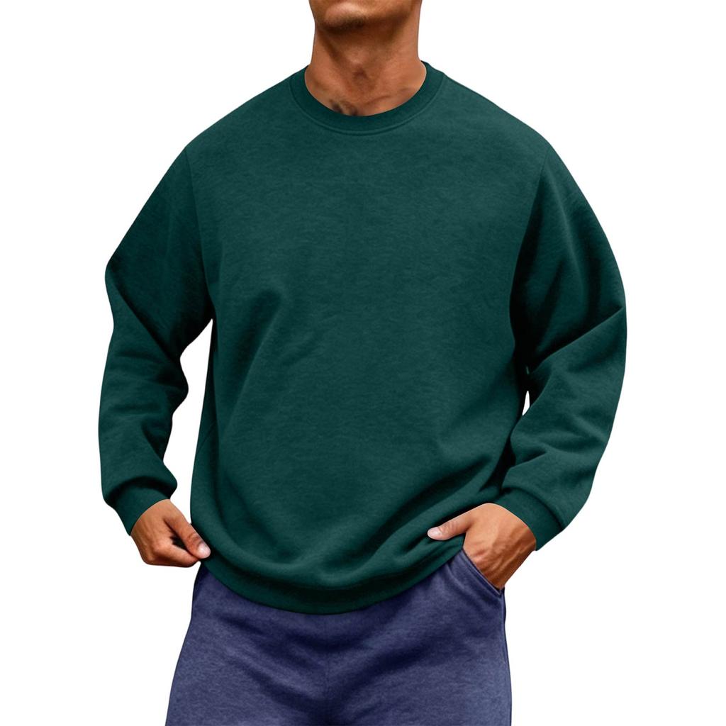 Men's Neck Long Sleeve Loose Fit Sweatshirt for Casual Daily Wear