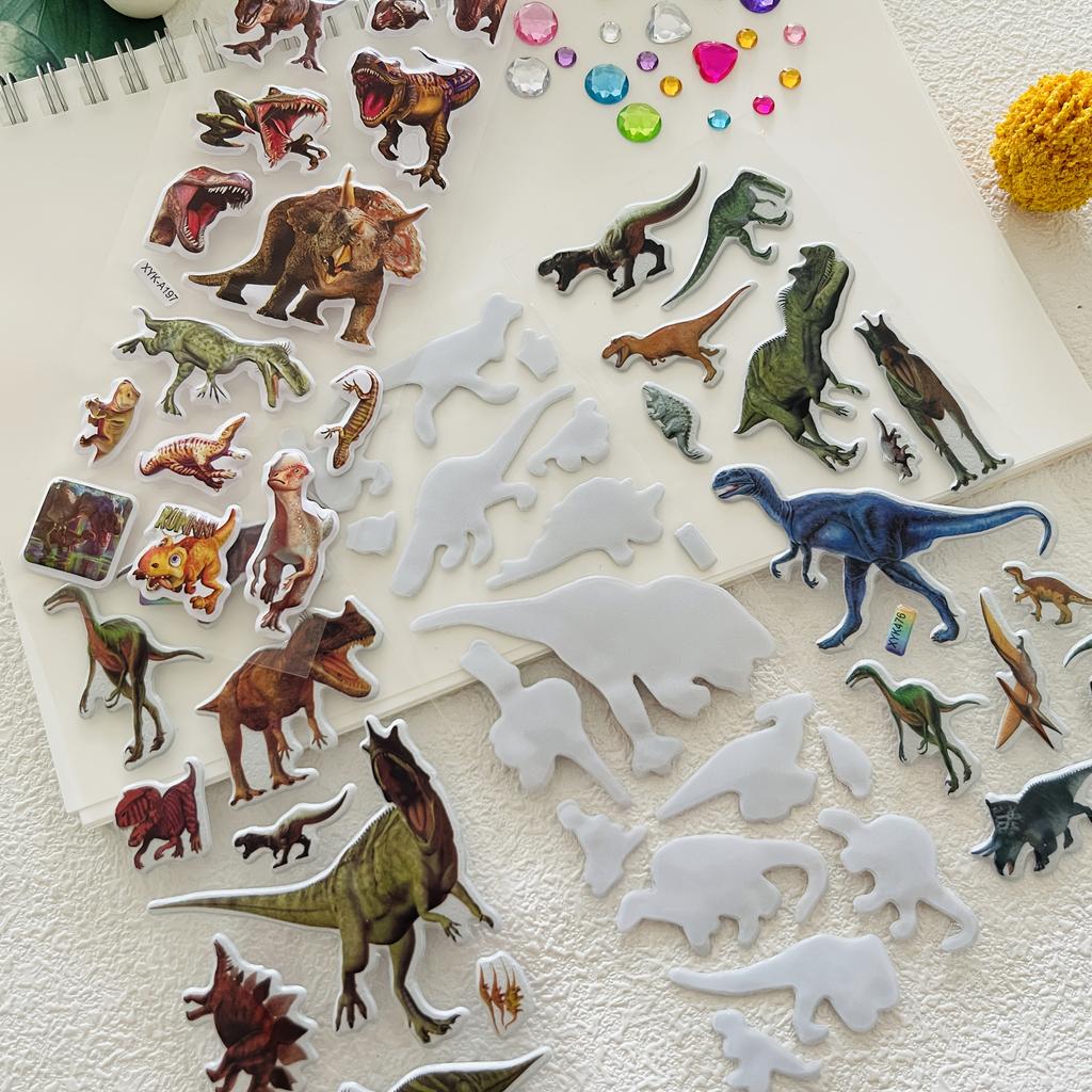 10pcs Realistic Dinosaur Stickers - Self-Adhesive Vinyl Decals for Water Bottles, Laptops, Phone Cases, Waterproof Durable ZSY