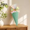Personalized Candy Tube Ice Cream Cone Shaped Treat Bag for Kids, Triangle Fabric Holder Educational Encouragement Gift with Ribbon Bow Holiday,