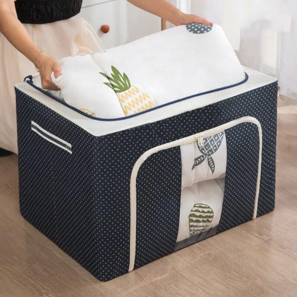 

Clear Window Clothes Closet Organizer Zipper Toy Sorting Box Blanket