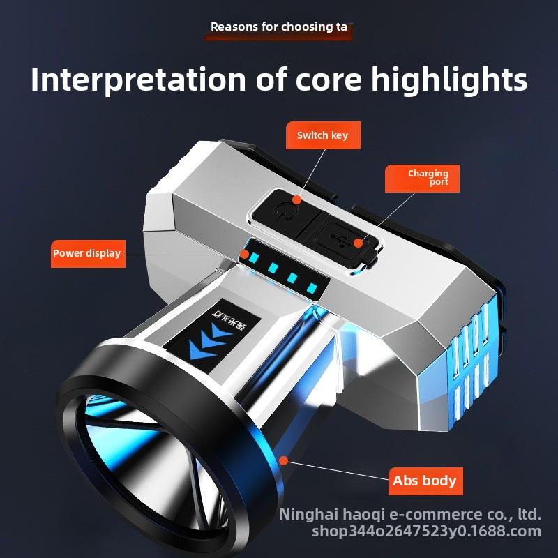 LED Strong Light Headlight USB Charging Multifunctional Outdoor Night Running Light Compact and Portable Fishing Headband Light