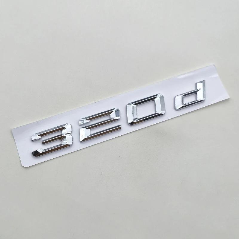3D ABS Chrome Black Logo 320d 330d Emblem Letter Sticker Car Rear Trunk Badge for BMW E46 E92 E90 E91 F30 GT F34 F31 Accessories