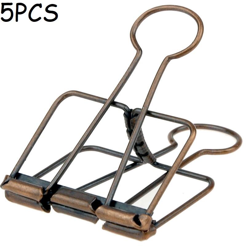 5PCS Metal Office Clip Paper Binder Clip Decorative Paper Stationery Cute Diary Clip HXZ05