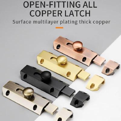 All-copper Bolt Catch Lock Sliding Door Latch Catch Universal Latch Safety Door Lock Bolts Home Hardware