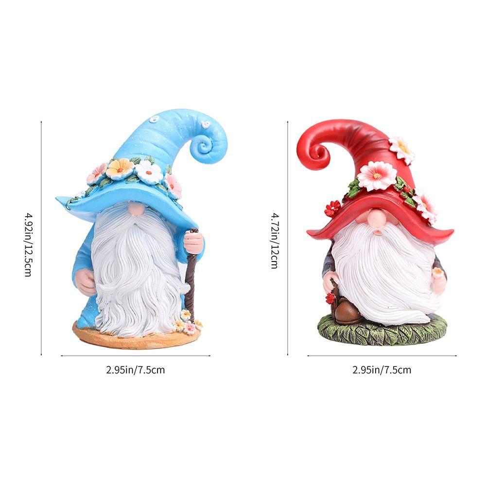 Funny Christmas Gnome Figurine Handmade Santa Claus Ornament  Home Xmas Decor