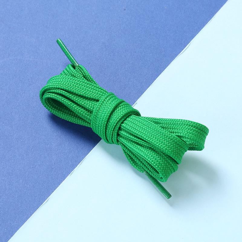 10mm Double Layer Flat Polyester Shoelaces for Casual Sports Shoes - White
