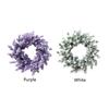 Artificial Flower Wreath for Front Door 18.1 Inch Spring Summer Fake Floral Wreath for Home Wedding Farmhouse Holiday Decor White